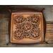 Hand tooled leather valet tray in western sheridan style